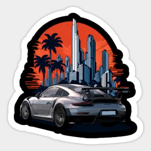 Porsche 911 GT2 Sport car city Sticker